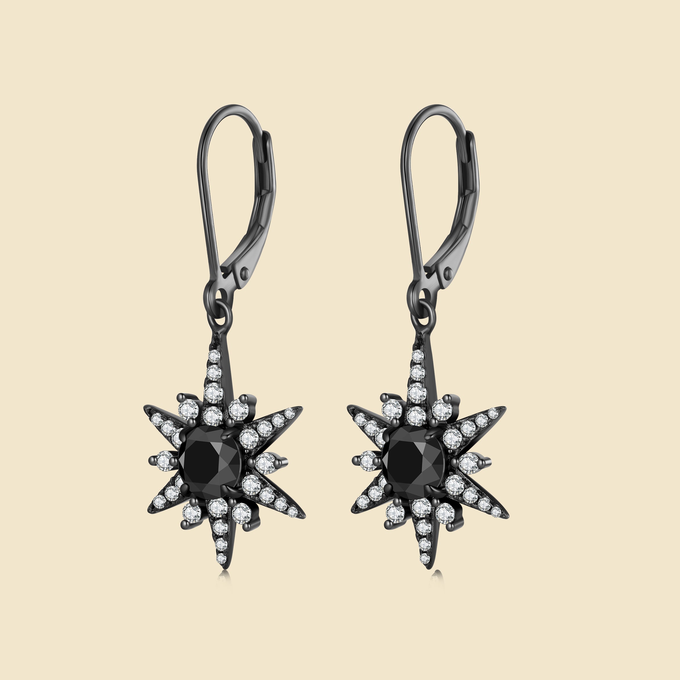 Black Obsidian Starlight Drop Earrings