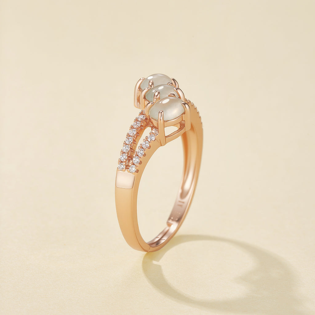 Star Trail Dew Lunar Jade Ring