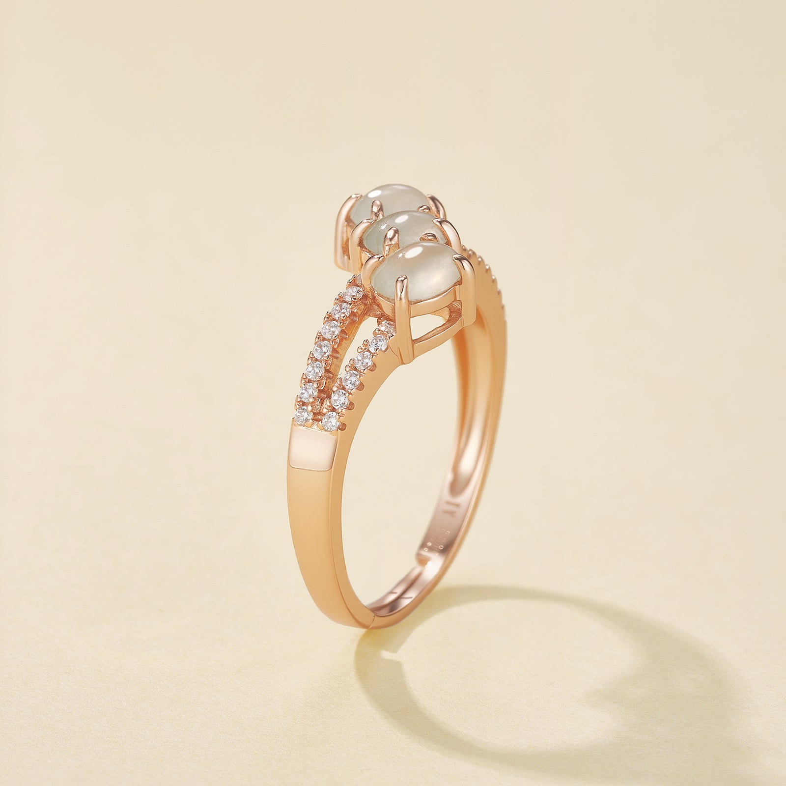 Star Trail Dew Lunar Jade Ring