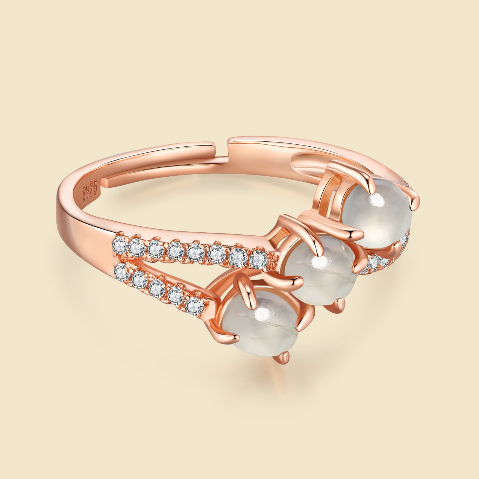 Star Trail Dew Lunar Jade Ring