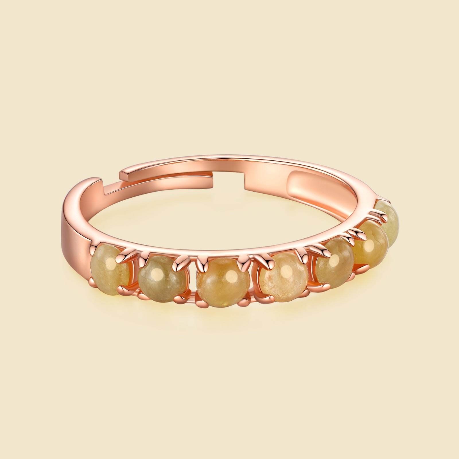 Sunlit Golden Shards Citrine Ring