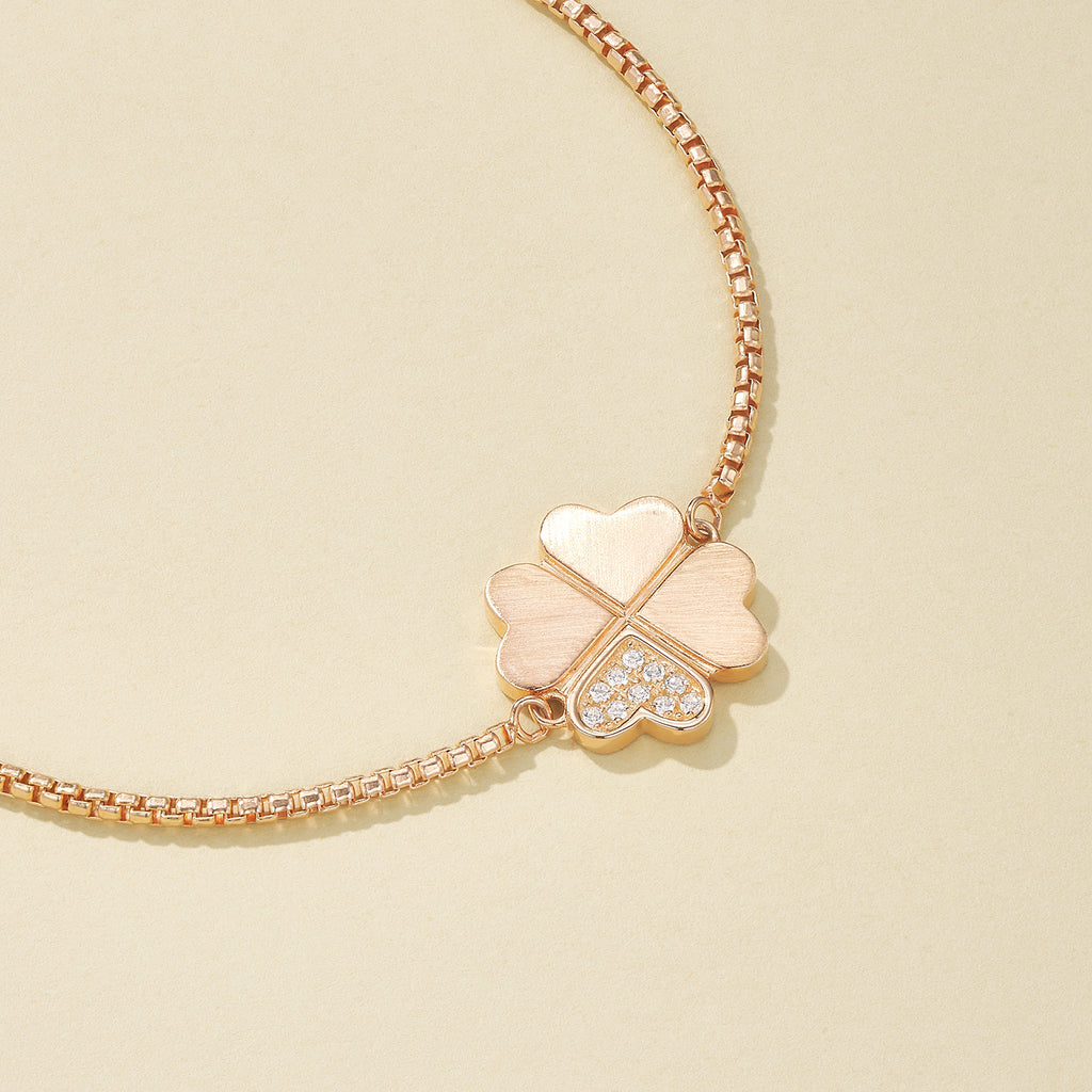 Auspiced Four-Leaf Wish Bracelet
