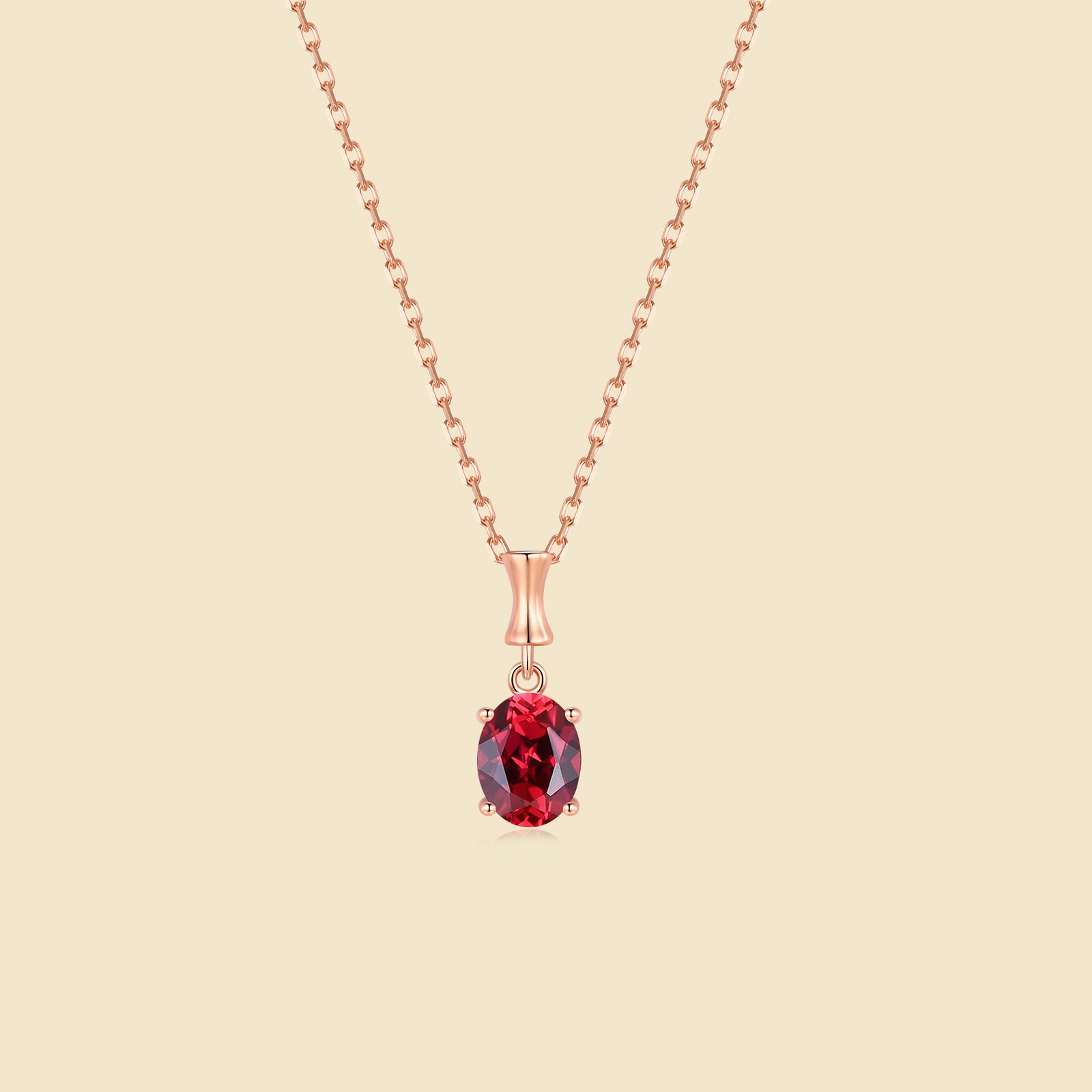 Passion Condensed Dew Garnet Pendant Necklace