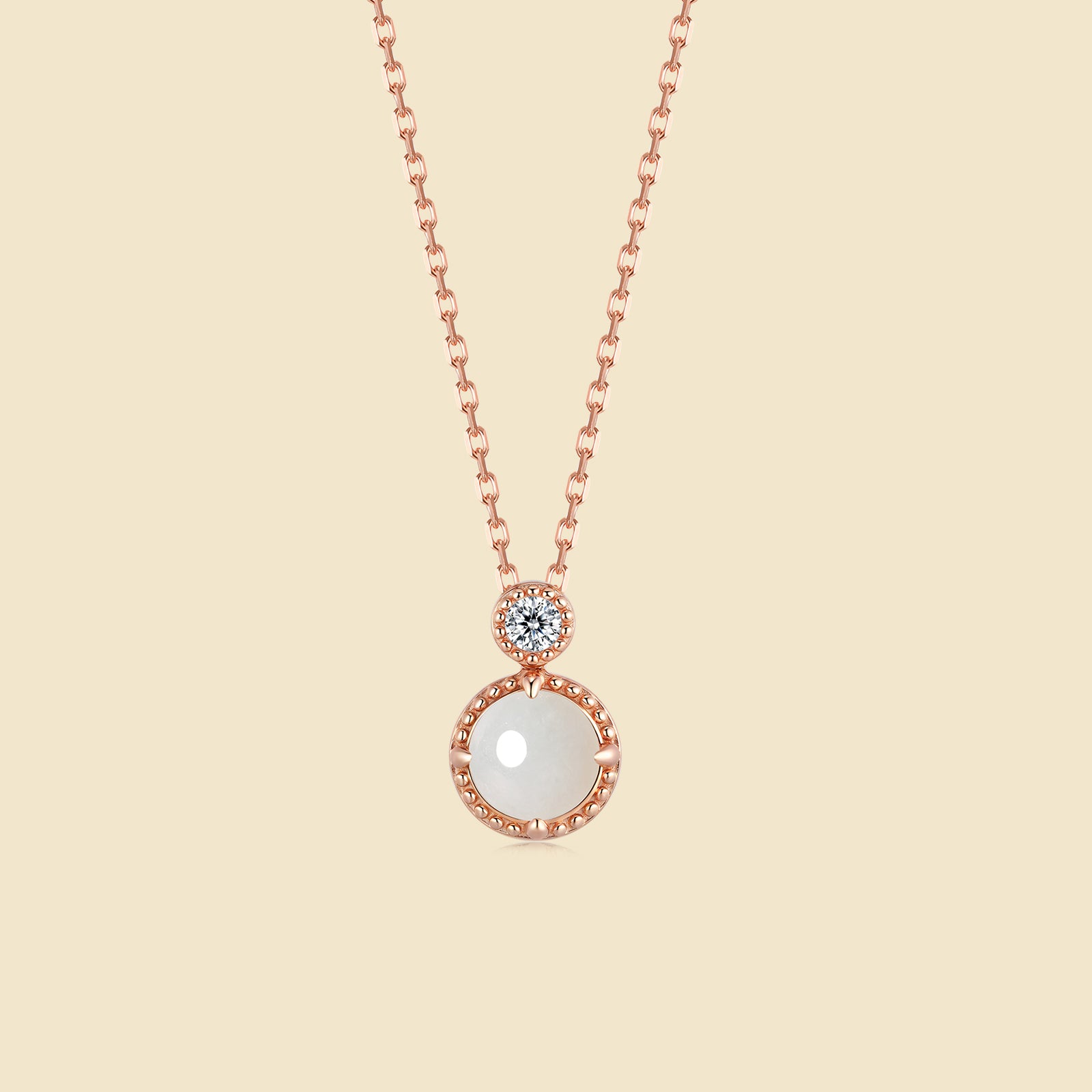 Starlight Lunar Jade Pendant Necklace