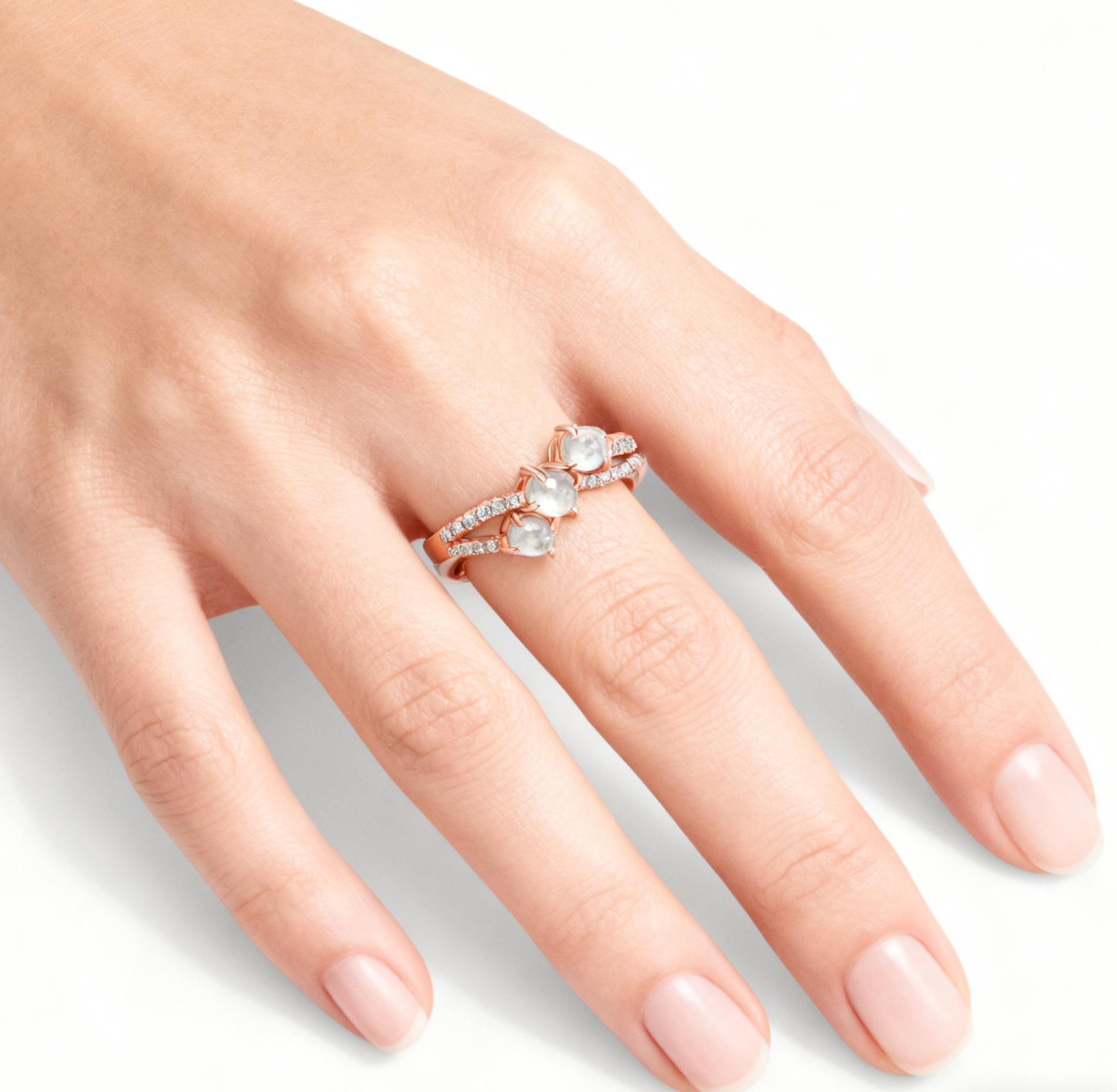 Star Trail Dew Lunar Jade Ring