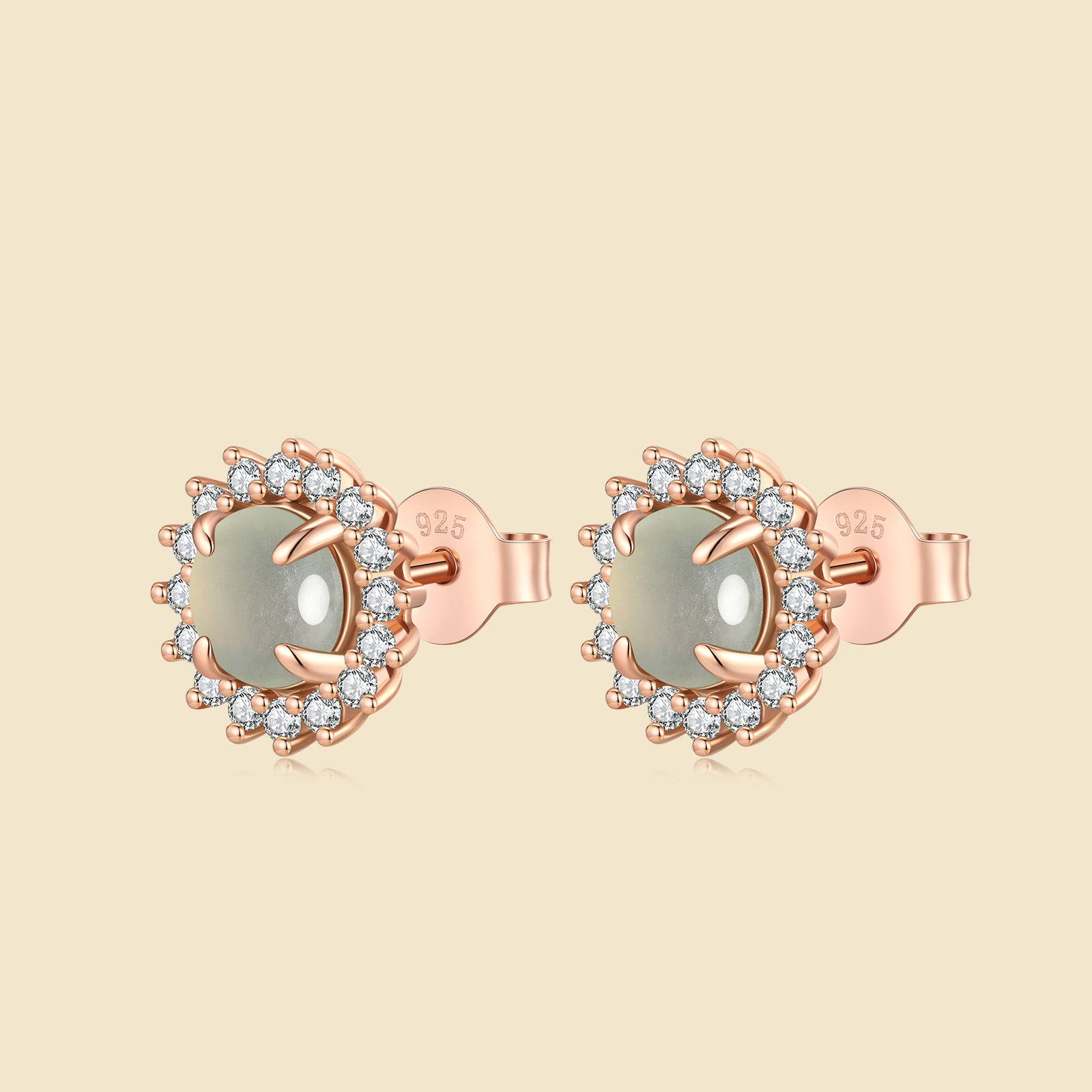 Lunar Jade Radiance Studs