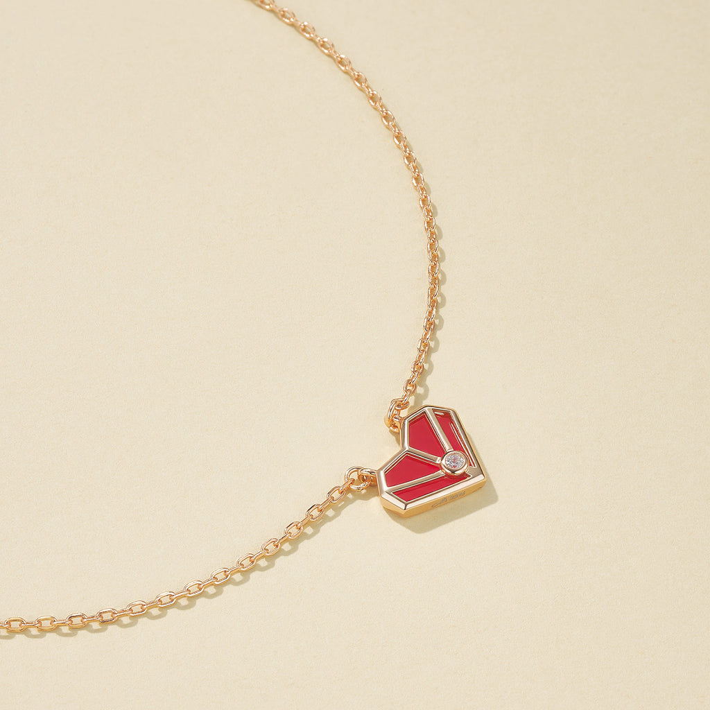 DelHeart Enamel Crystal Necklace