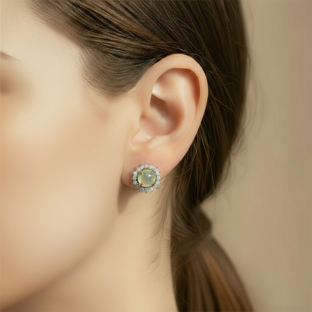 Lunar Jade Radiance Studs