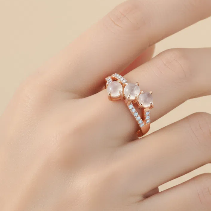 Star Trail Dew Lunar Jade Ring