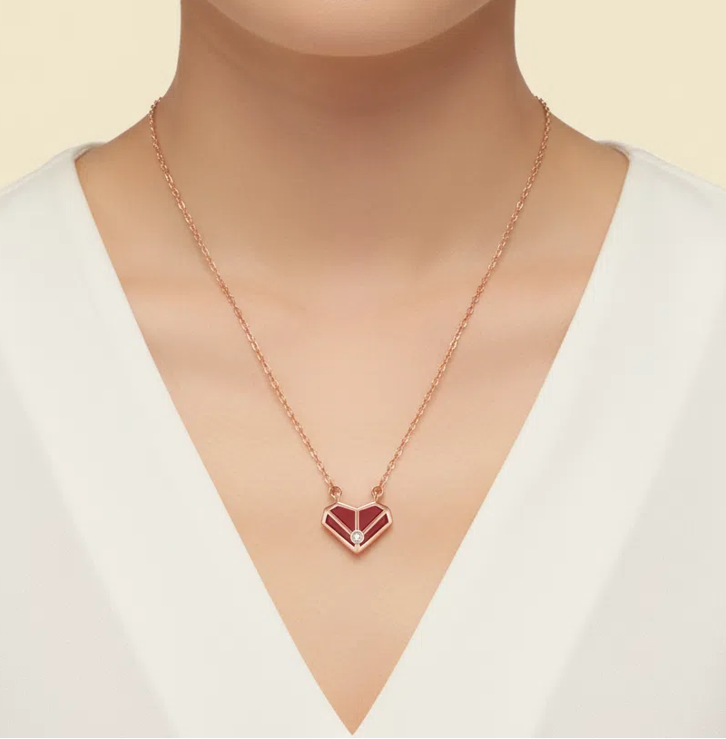 DelHeart Enamel Crystal Necklace